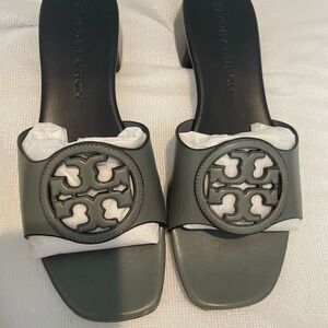 Tory Burch Light Blue Sandals with Signature Logo